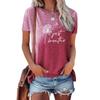 Spring Summer Women's T Shirt--Dandelion Gradient Printed Top Fashion Clothing Short Sleeve Matching  Clothes