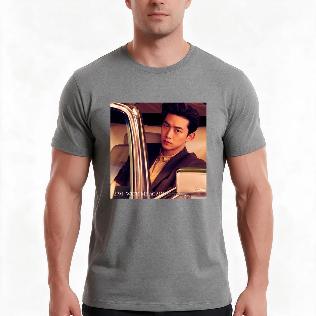 2pm With Me Again Taecyeon Tshirt Summer Casual Cotton Tee Oversized Streetwear Tops Vintage Graphic Print 100 Cotton