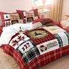 Christmas-Themed Digital Print Duvet Cover Set - 3 Piece Bedding Collection