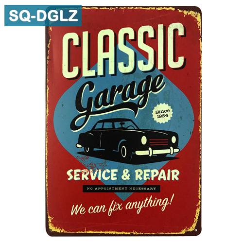 [SQ-DGLZ] Горячая MUSCLE CAR GARAGE Металлическая вывеска Магазин Настенный декор Оловянная вывеска Винтажные металлические вывески Домашний декор Живопись Таблички Художественный постер