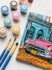 Painting by numbers with frame Pictures for painting - Kuba in color 50x40