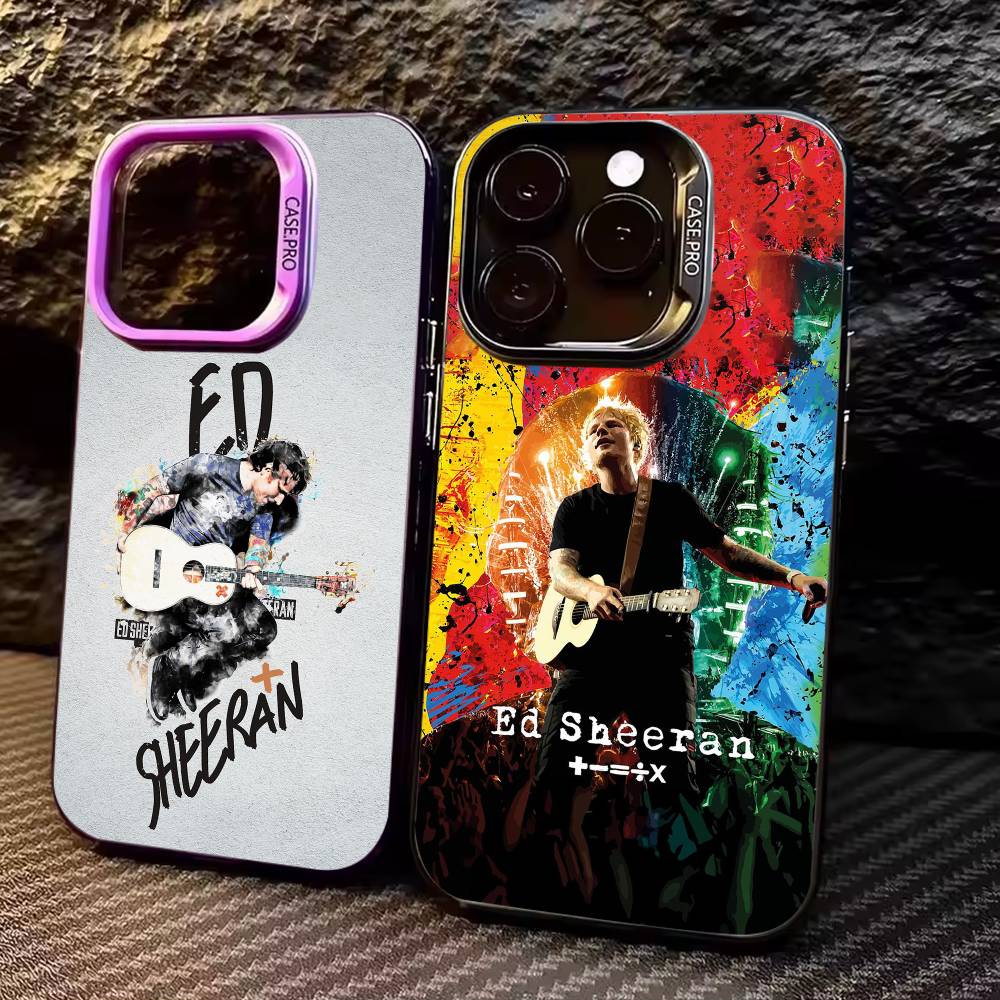 Чехол для телефона singer E-Ed Sheeran для iPhone 17, 16, 15, 14, 13, 12, 11 Plus, Pro Max Цветной Посеребренный Внутренний Чехол