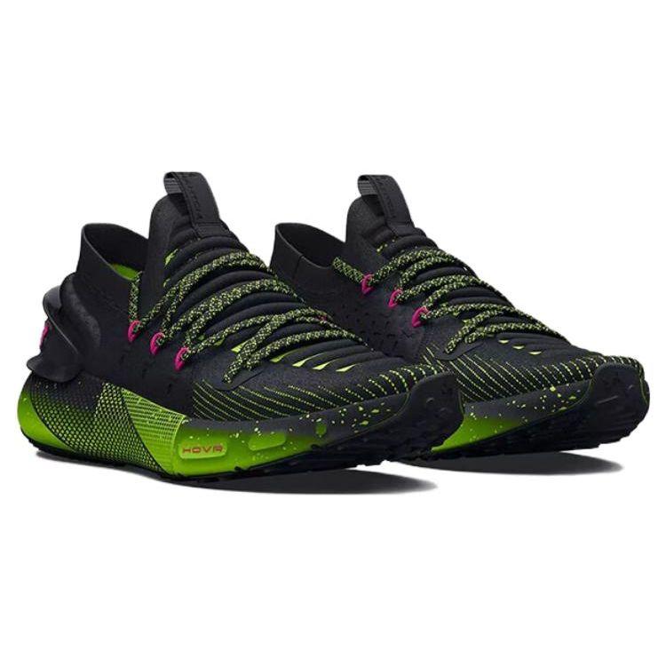 Under Armour Мужские кроссовки HOVR Phantom 3 Amp Black Lime Surge Rebel-Pink 3026814-001