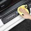 1/4/5Pcs Car Door Sill Scuff Plate Decor Carbon Fiber Stickers For VW GTI Polo Golf MK6 MK7 Passat Tiguan Jetta Beetle Touran CC