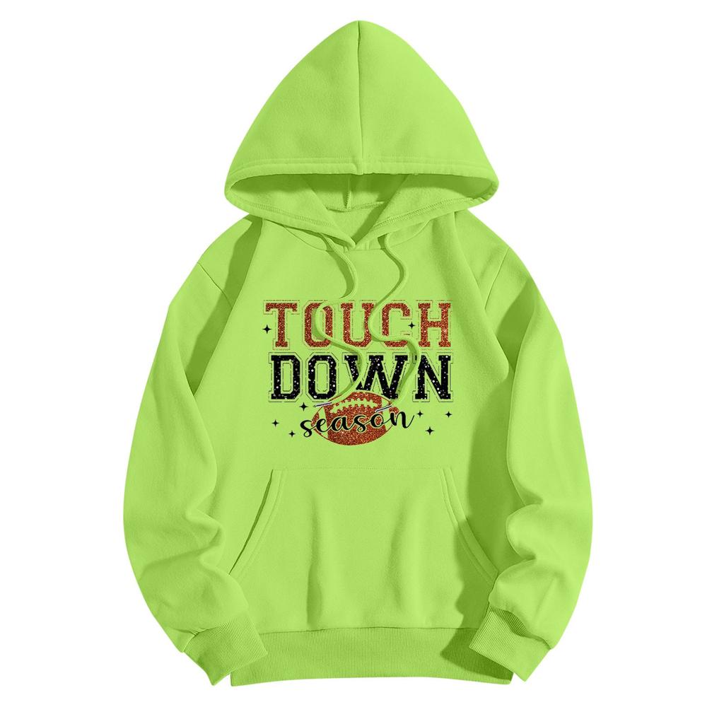 Толстовки для девочек-подростков с длинным рукавом и принтом букв, повседневные графические толстовки с капюшоном, пуловер с завязками, симпатичная толстовка большого размера