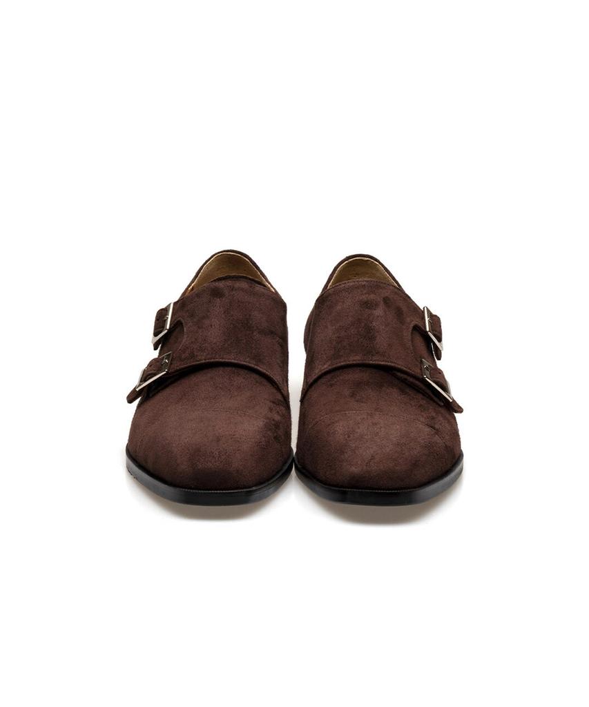 Allclassic Alc1003 Adore Straight Tip Double Monk Strap_D.Brown Suede