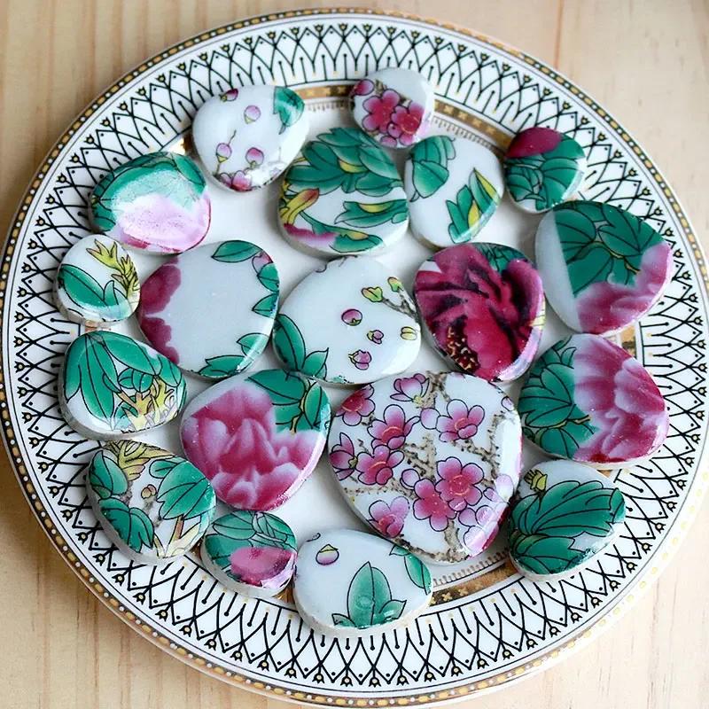 100 г Сделай сам Керамическая мозаика Стеклянное зеркало Ручная работа Орнаменты Плитка Настенные поделки Цветной Кристалл для Декоративных материалов