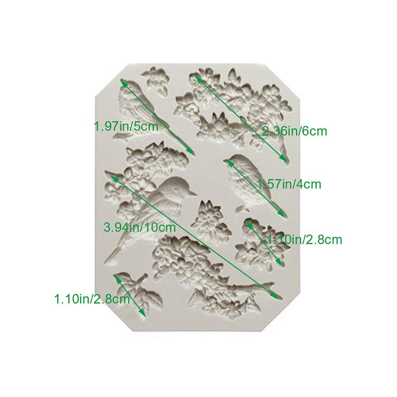 Силиконовая форма для помадки «Птица и цветок» Инструменты для декора торта Форма для шоколадной мастики