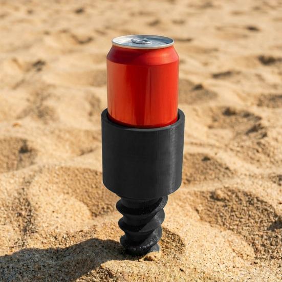 Sand Beach Cup Holder, Twist Beach Drink Stand for Cans And Bottles, Portable Outdoor Cup Stabilizer for Beach Camping Picnic