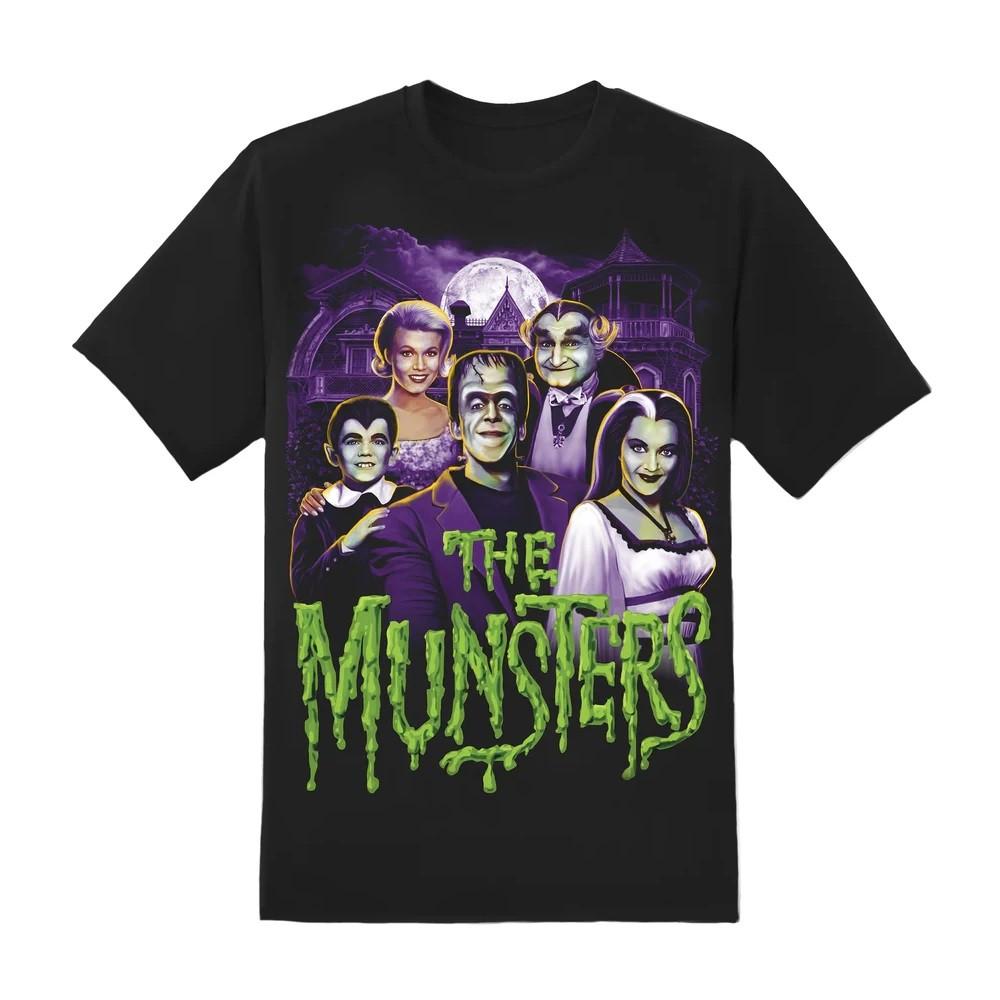 Оригинальная футболка Rock Rebel The Munsters Коллаж S-2XL НОВАЯ