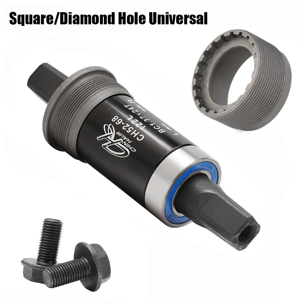 CHIN HAUR Bike Bottom Bracket BB68 Sealed Bearing Bicycle Square Threaded Crank Bottom Bracket 103/107/111/113.5/116/119/122mm
