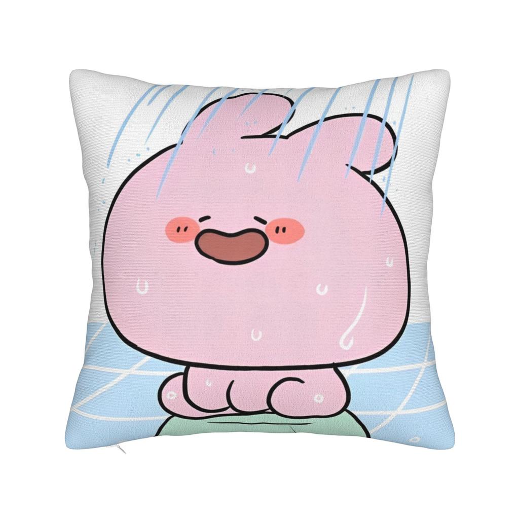 Asamimichaan Asleep Cartoon Square Pillow Case Cute Asamimi Cushion Covers Awesome Polyester Decorative Pillowcover For Home 18"