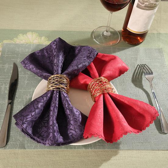 6 шт./компл. кольцо для салфеток с обмоткой из проволоки, роскошный золотой элегантный металлический держатель для салфеток для ужина, пряжка, свадебная вечеринка, украшение для стола в отеле, ресторане