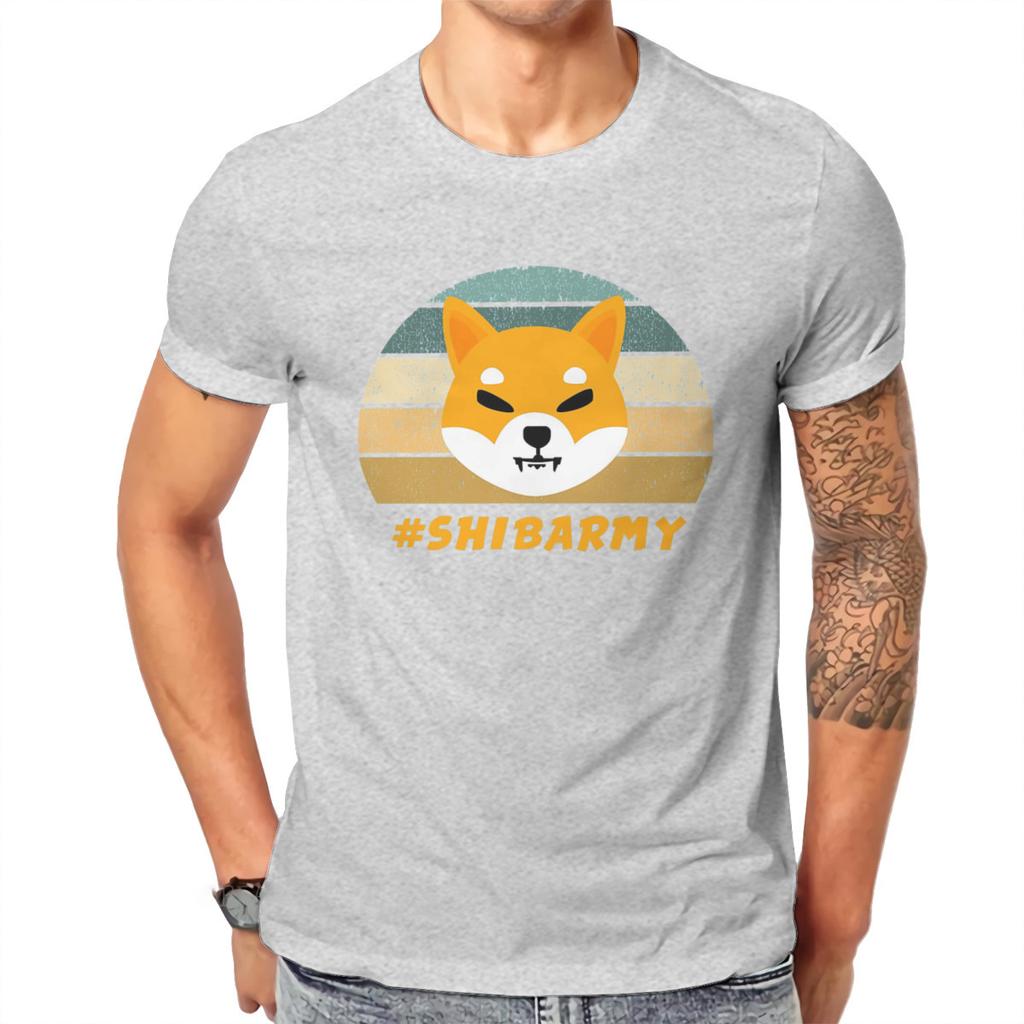 Криптовалюта Крипто Майнер Сиба Ину Shibarmy Футболка Харадзюку Графическая Высококачественная Футболка Свободная Круглый Вырез Уличный Стиль