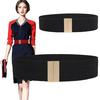 New Waistband Women's Waistbands Elastic Wide Belt Gold Buckle Cummerbund Female Black Strap White Dress Decoration Gifts