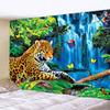 Фэнтезийный гобелен с животными, лесной тигр, украшение для дома, настенный подвесной богемный гобелен для гостиной, спальни, эстетика, украшение комнаты