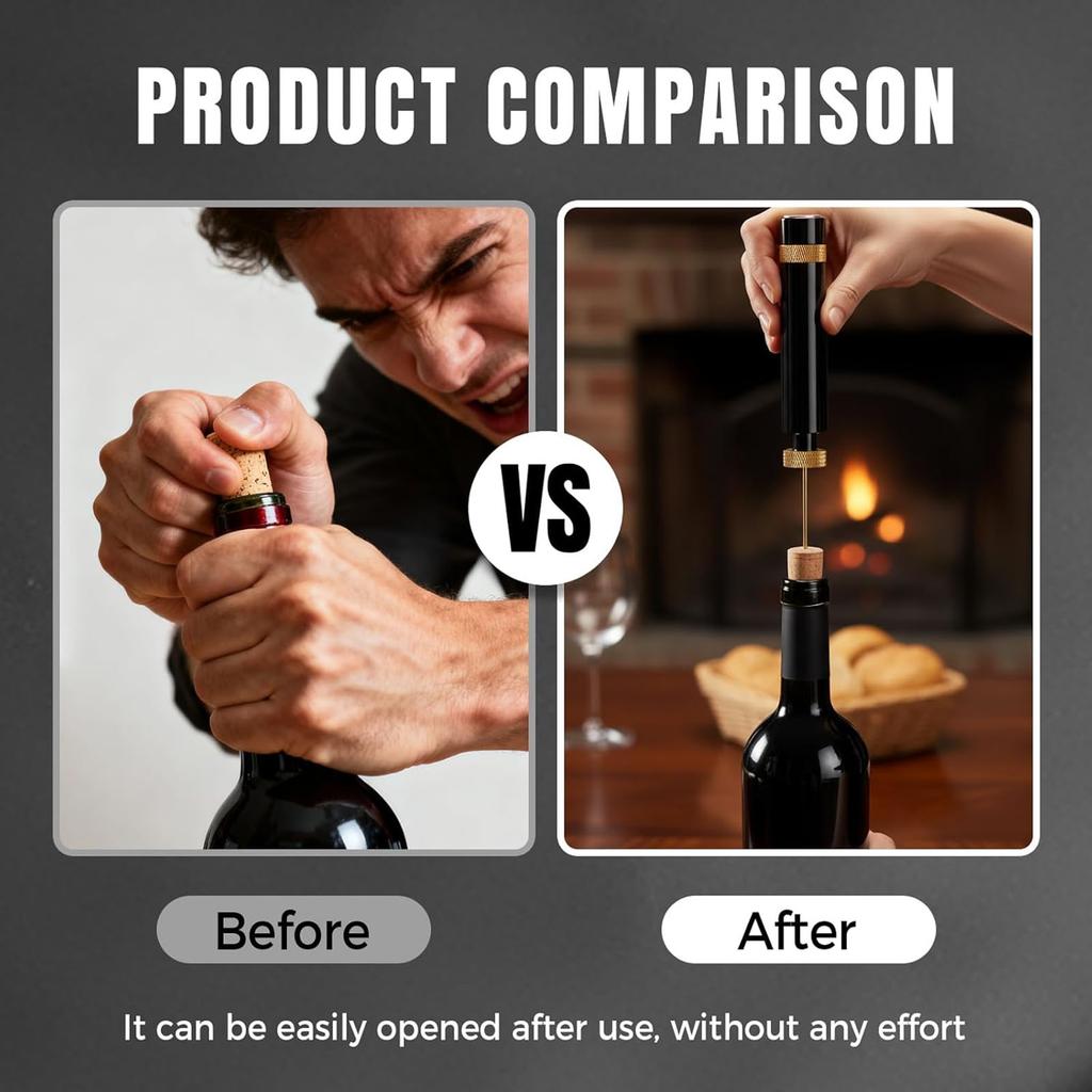 Needle Type Air Pump Bottle Opener Travel Portable Pocket Corkscrew Wine Bottle Opener for Home Restaurant Party Bar Accessories
