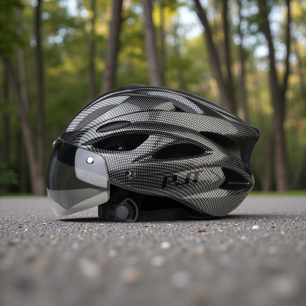 PJT Lightweight Breathable Bicycle Helmet With Magnetic Attraction Goggles Lens Bike Helmet Free Switching Adult Cycling Helmet