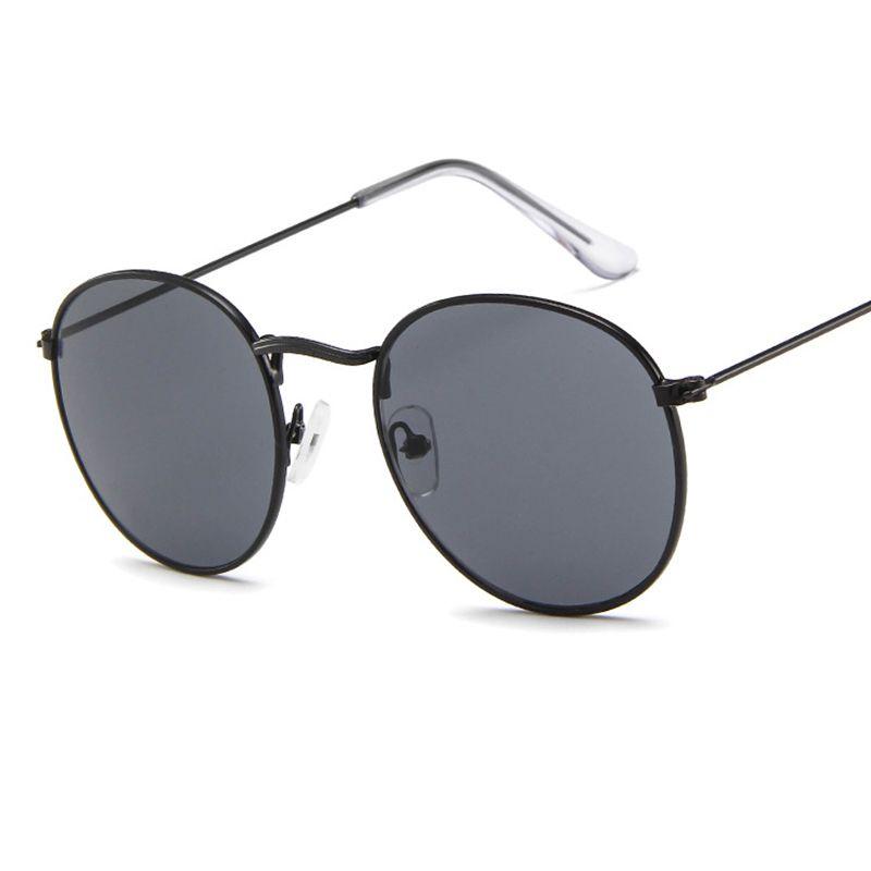 Модные большие круглые солнцезащитные очки для мужчин и женщин с винтажными ретро зеркальными линзами