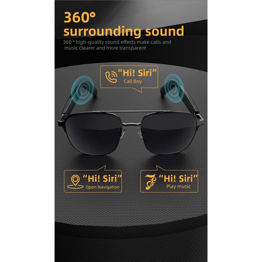 Умные аудио-очки SG-11 Pro, Bluetooth 5.4 Очки с костной проводимостью и защитой от УФ-лучей и синего света, Звук HIFI
