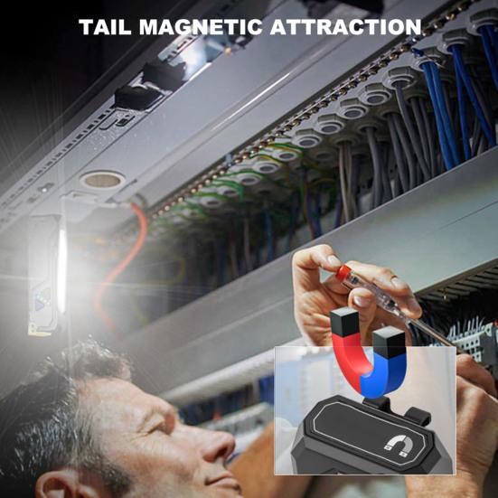 Rgb светодиодный фонарик с клипсой, магнитными режимами, регулируемый, 680 люмен