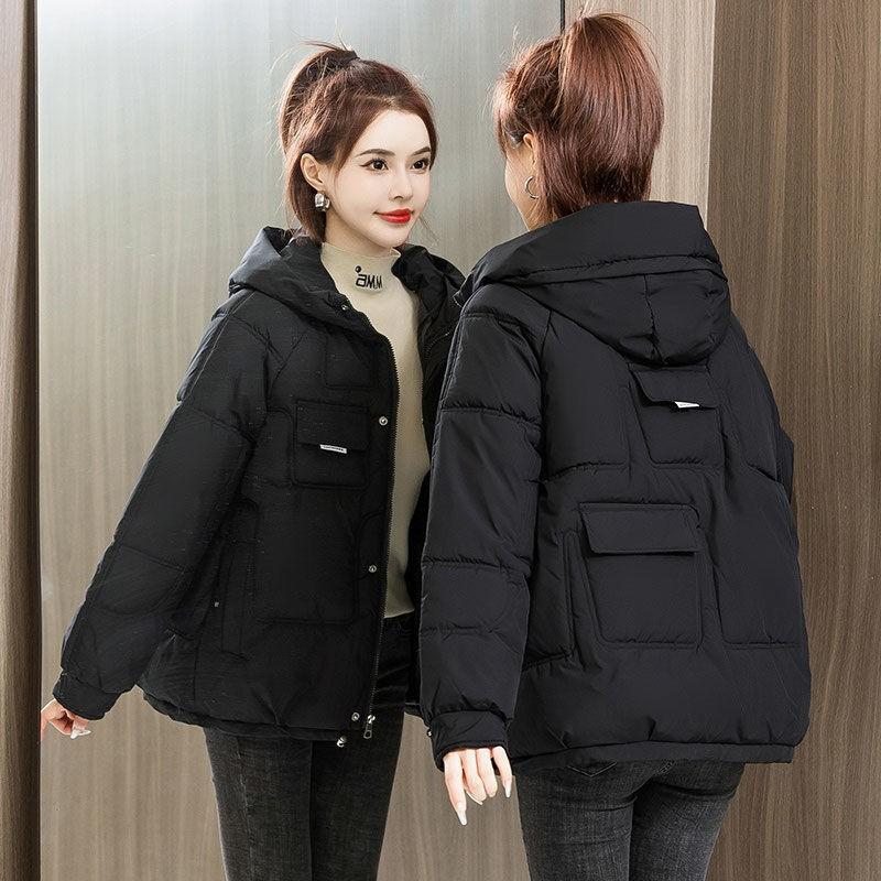 Winter Large Size Thin Thickened Bread Clothing Short Down Cotton Jacket Cotton Clothing Female Small Person Jacket