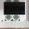 Self-Adhesive Vinyl Wall Covering With Print 100x50 cm Floral Pattern in a Rhombus