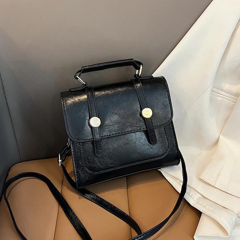 Сумка через плечо с внутренним карманом для женщин Hasp Zipper сплошной клапан PU сумки модные