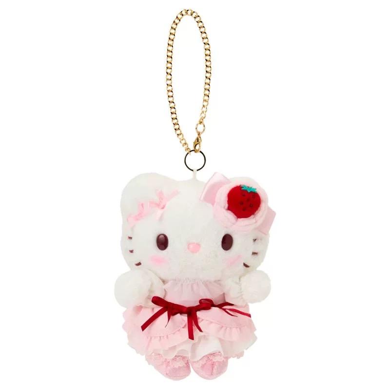 Cartoon Melody Strawberry Cake Sweetheart Plush Doll Pendant White Strawberry Hello Kitty Stuffed Animals toys Hangings