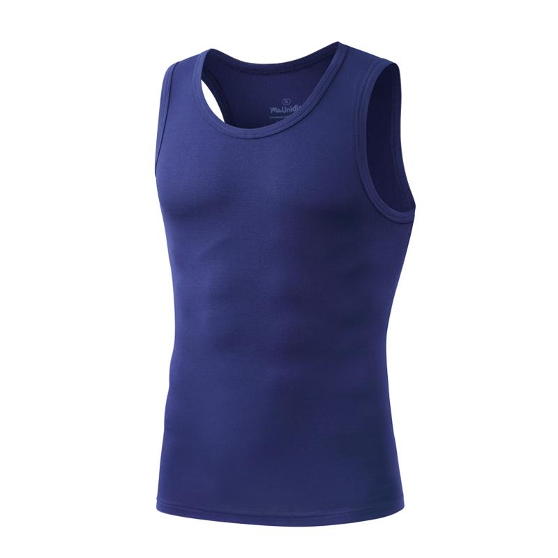 1Pcs Men's Tank Top Solid Color Compression Undershirt For Men Sleeveless Shirts High-Quality Bamboo Fiber Gym Jerseys Mens Vest