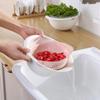 Double-Layer Rotating Fruit Basket - Removable Draining Tray for Washing Vegetables Creative Kitchen Storage Organizer