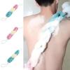 Colour Block Foaming Net Mesh Bath Towel Simple Bath Sponge  Shower Use