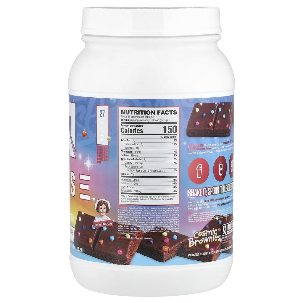 RYSE Loading Protein, Premium Whey Protein with MCTs, Little Debbie® Cosmic® Brownies, 2.2 Lb (1,002 G)