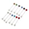 12Pcs Women Brooch Pins Crystal Hijab Scarf Pearl Safety Pin Sweater Shawl Clips
