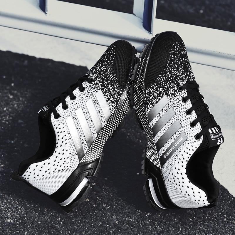 Мужская и женская ультралегкая дышащая спортивная обувь для бега, удобные кроссовки с сеткой 35-47