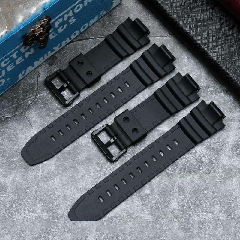 Для Casio MCW-100H/110H/W-S220/HDD-S100 WV-200/AE-2000/2100 5434 Смоляной ремешок 16 мм Аксессуары для наручных часов Мужской силиконовый ремешок для часов