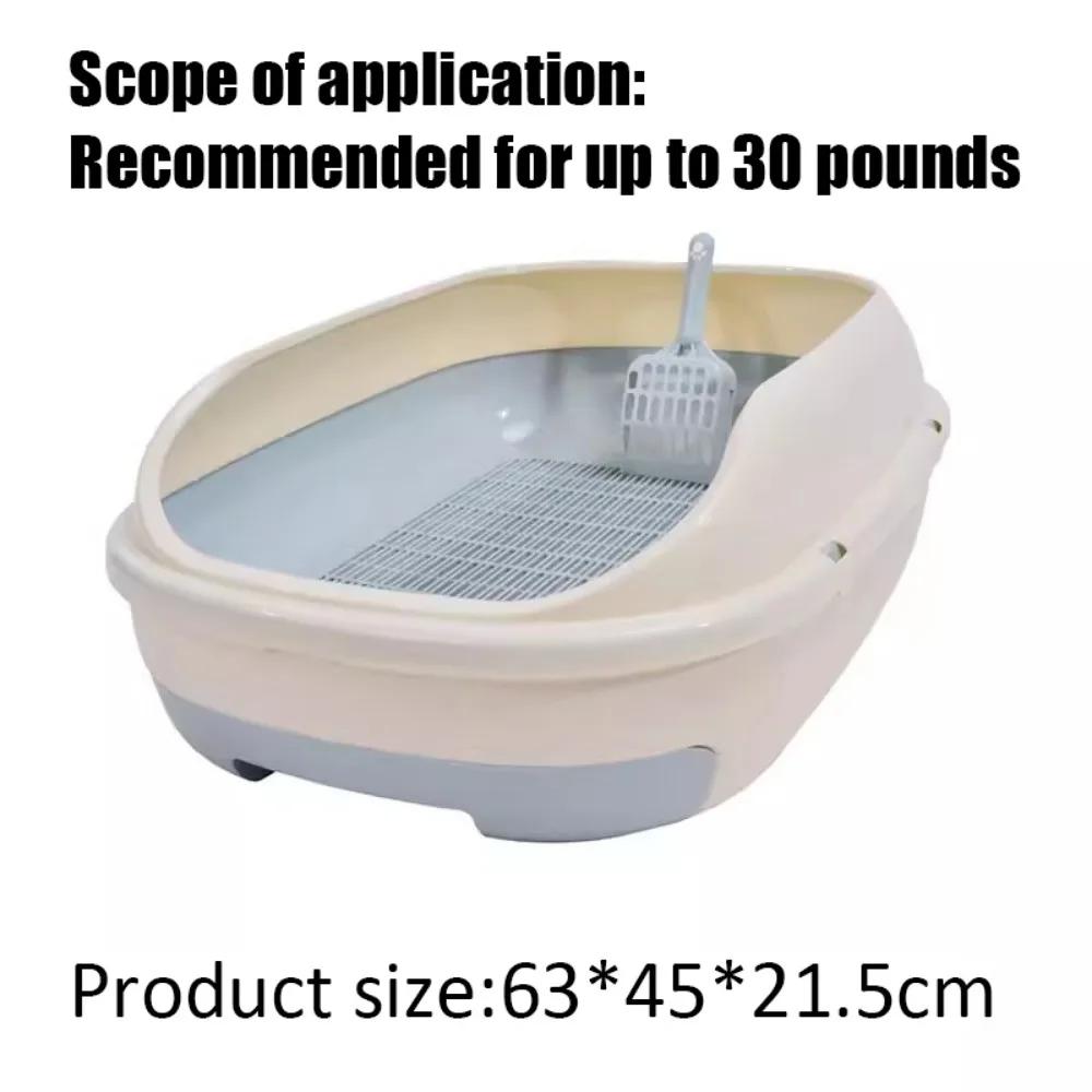 Новый полузакрытый сетчатый ящик Двойной лоток для кошачьего туалета Легко чистить Очень большой Защита от брызг для соснового наполнителя Товары для питомцев