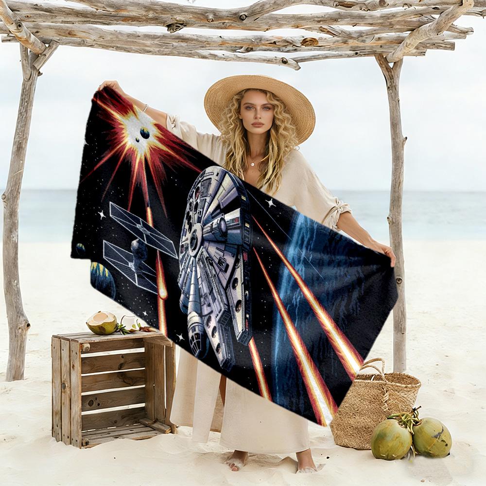 Star Wars Beach Towel Soft Durable Quick-Dry Comfortable Lightweight Suitable for Swimming, Gym, Camping, Yoga Vacation