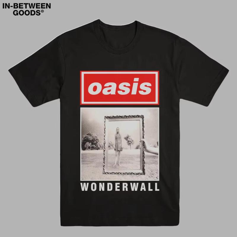 Summer Oasis Band Rock T-shirt Retro Punk Print T-shirt Loose Breathable Casual Short Sleeve T-shirt Camisetas Surf Hombre Moto