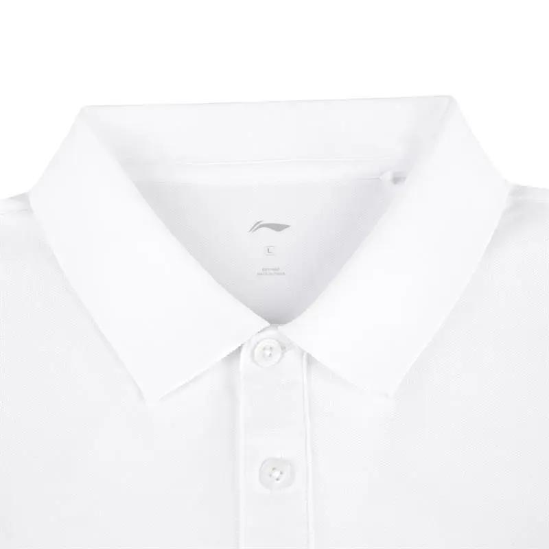 Li Ning Plain Simple Breathable Comfortable Versatile Short Sleeve Polo Shirt Casual Sports Set Unisex Polo Shirts White Black APLV495-1+YKSV147-2