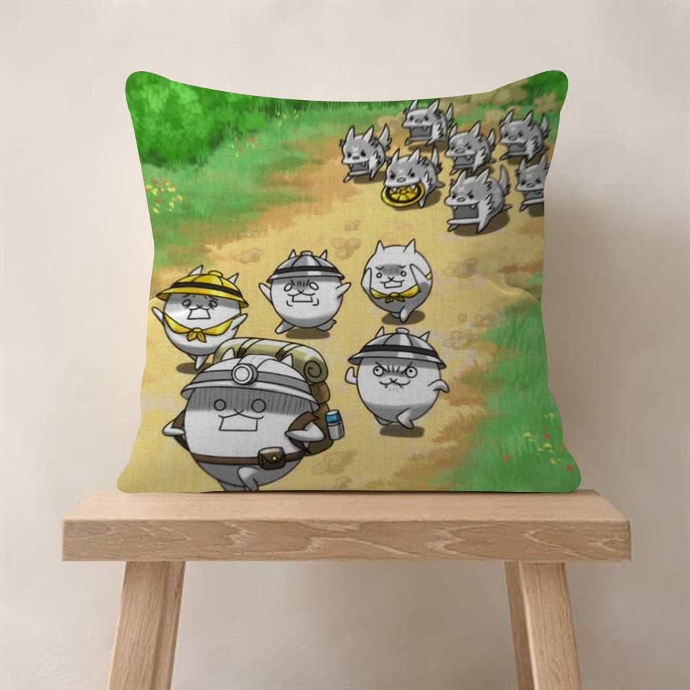 Game BBattle Cats Anime Cushion Cover Car Throw Pillow Case For Sofa Car Christmas Gift 40x40cm 45x45cm
