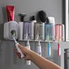 Ecoco Wall-Mounted Toothbrush Holder & Automatic Toothpaste Dispenser with Mouthwash Cup