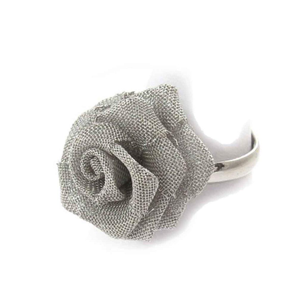 Les Trésors De Lily [J8053] — Дизайнерское кольцо «Флора» серебристо-серого цвета
