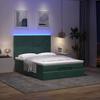 VidaXL Cadre de lit ottoman avec matelas vert foncé 140x190 cm velours, cadre de lit, cadre de lit rembourré, cadre de lit 3314249
