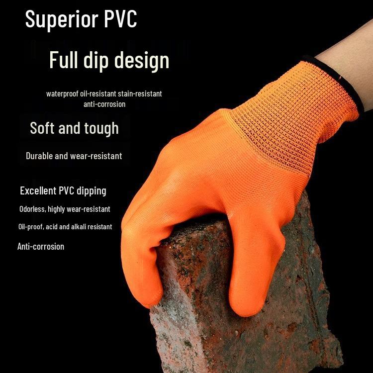Водонепроницаемые и износостойкие резиновые перчатки с ПВХ-покрытием