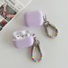 Подходит для Apple AirPods 1 / 1-го поколения, лавандовый силиконовый чехол для наушников, чехол с ремешком для airpodsPRO1, PRO1