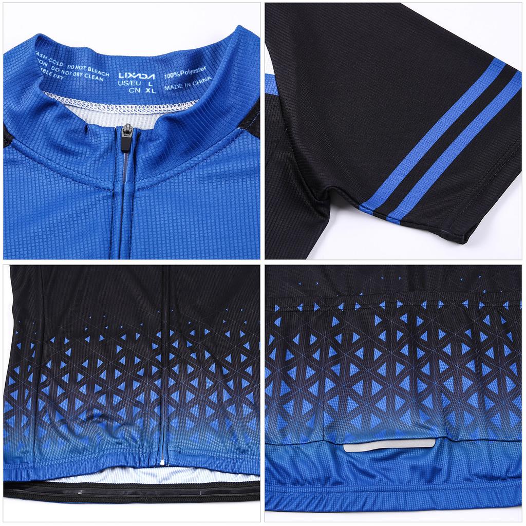 Мужской комплект велосипедного трикотажа Lixada, дышащие быстросохнущие шорты с короткими рукавами и мягкой подкладкой для велоспорта MTB