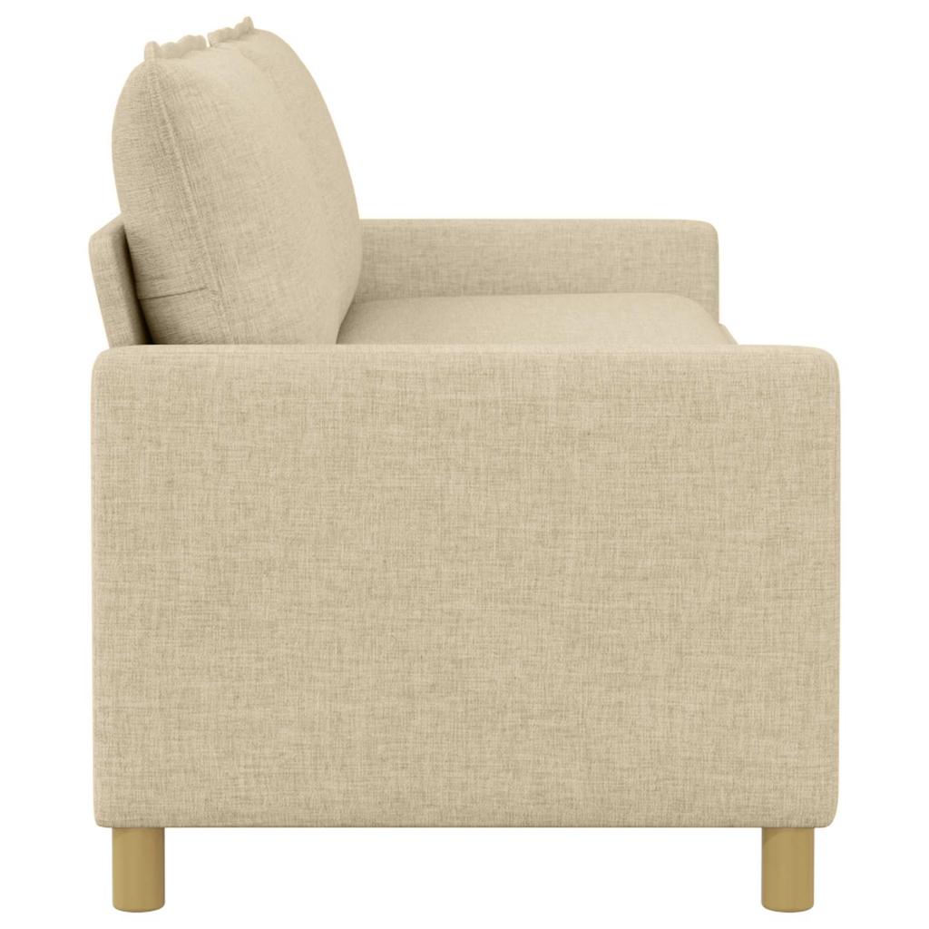 Cream Sofa 196 x 81 x 87.5 cm Fabric