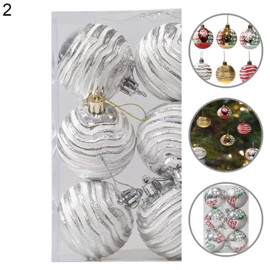 6шт прочные блестящие привлекательные рождественские шары кулон праздничный подарок шары украшения товары для вечеринок