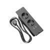 Встраиваемая сетевая розетка с 2 розетками, портами USB A, USB C, встроенная зарядная станция для мебели для стола, прикроватной тумбочки, шкафа